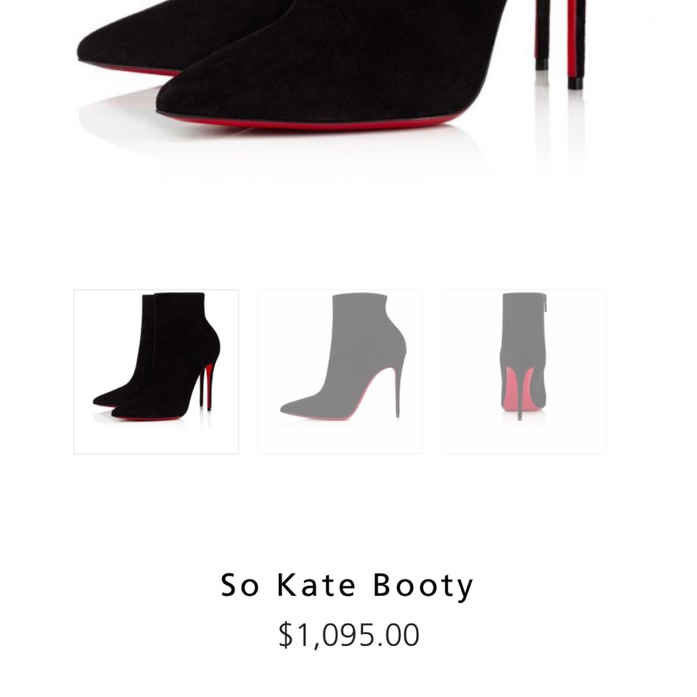Never worn red bottom ankle boots.
